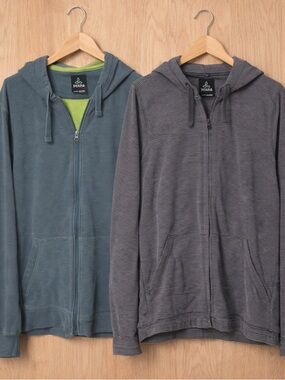 2 Prana Full Zip Up Hoodies for Men